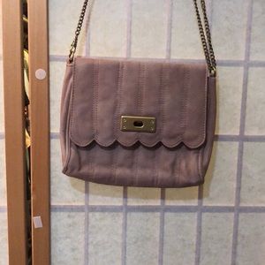 Blush Pink chain-link shoulder bag